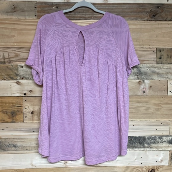 American Eagle Outfitters Size Small Lilac Short Sleeve Oversized Baby Doll Top - Picture 9 of 9